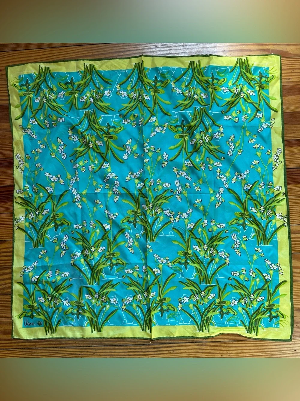 Vintage MCM Vera Neumann Silk Blend Floral Scarf